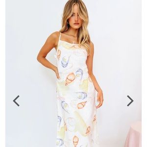 Verge Girl Holiday Sun Linen Midi Dress